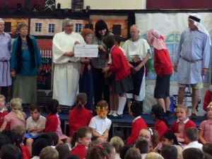 Presenting cheque for the Sensory Garden   